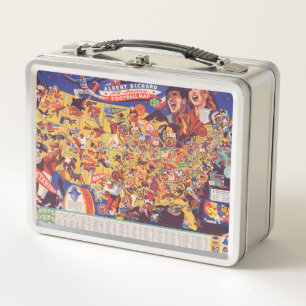 Lunch Box Carte vintage cent pour cent américaine du