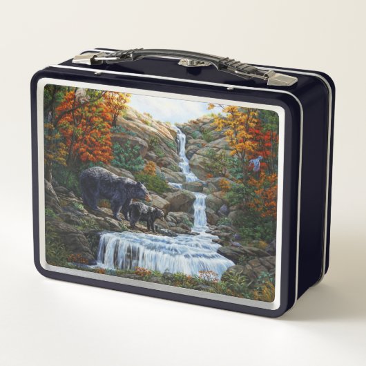 Lunch Box Cascade Mère et Cube Ours Noir (Dos)