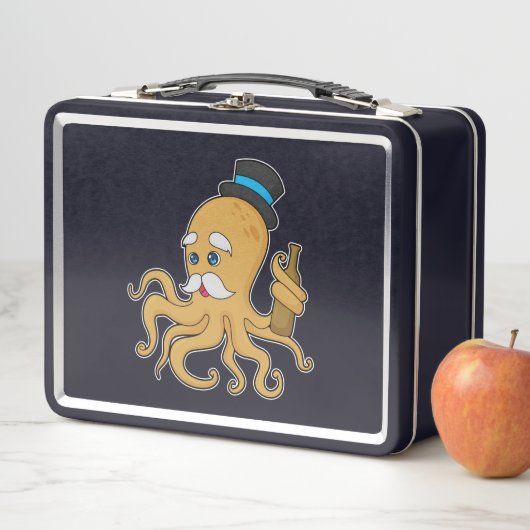 Lunch Box Casquette Octopus Gentleman (En situation)