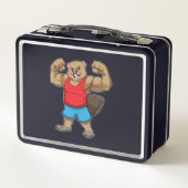 Lunch Box Castor en Bodybuilder avec gros bras (Dos)