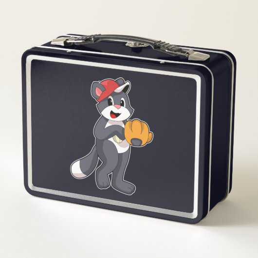 Lunch Box Cat à base-ball avec ballon de baseball (Dos)