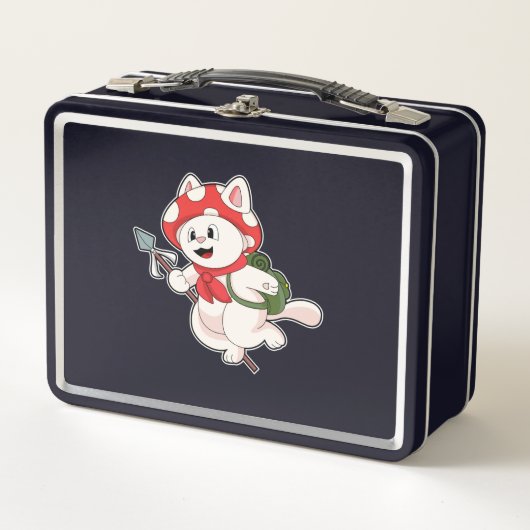 Lunch Box Cat as Mushroom picker with Mushroom (Devant)