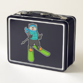 Lunch Box Cat as Skier with Ski (Dos)
