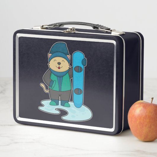 Lunch Box Cat as Snowboarder (En situation)