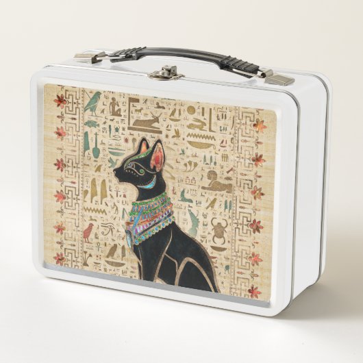 Lunch Box Cat égyptien - Bastet sur le papyrus (Devant)