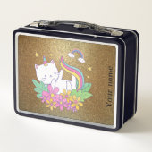 Lunch Box Cat Golden sparkle (Dos)