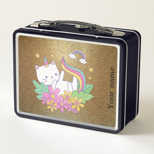 Lunch Box Cat Golden sparkle (Dos)