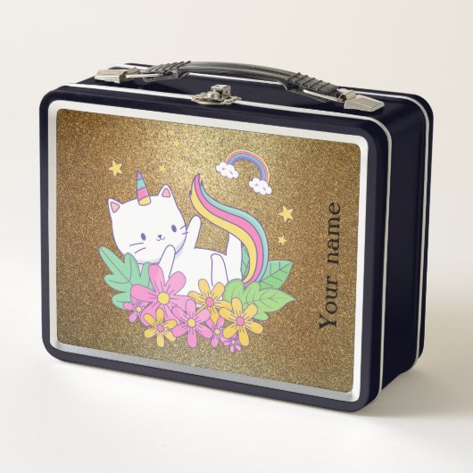 Lunch Box Cat Golden sparkle (Devant)