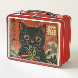 Lunch Box Cat Ramen Japonais drôle Graphisme Kawaii Cat Anim