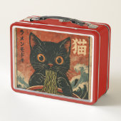 Lunch Box Cat Ramen Japonais drôle Graphisme Kawaii Cat Anim (Dos)
