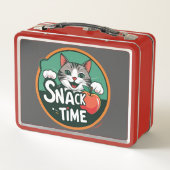 Lunch Box Cat’s Snack Time – Cute Cartoon Cat Eating Snack D (Dos)