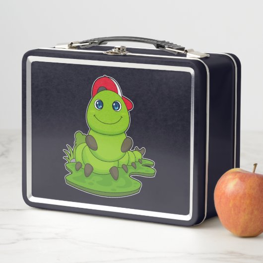 Lunch Box Caterpillar avec Casquette (En situation)