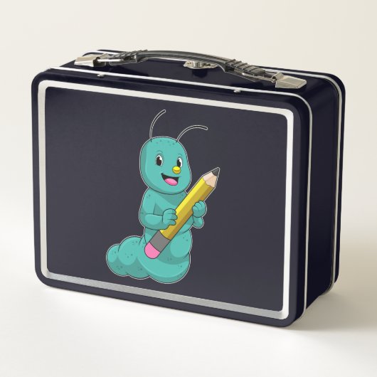 Lunch Box Caterpillar avec crayon (Dos)