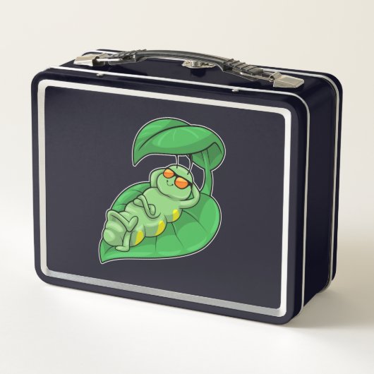 Lunch Box Caterpillar avec feuille (Dos)