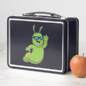 Lunch Box Caterpillar avec lunettes de soleil (En situation)