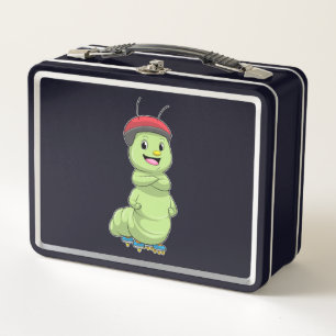 Lunch Box Caterpillar comme Patineur en ligne avec Roller sk
