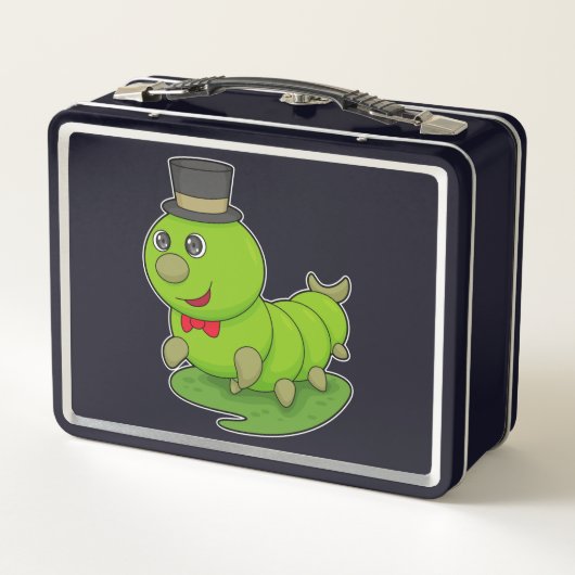 Lunch Box Caterpillar en Gentleman avec Cylindre (Dos)