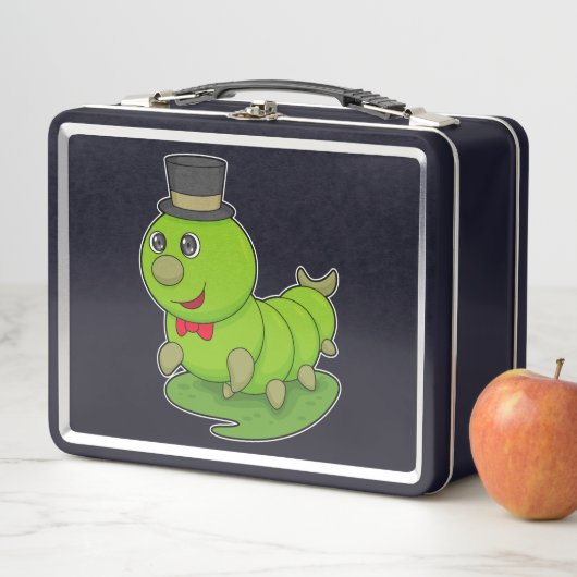 Lunch Box Caterpillar en Gentleman avec Cylindre (En situation)