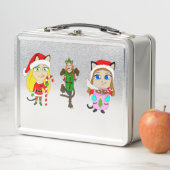 Lunch Box Catgirls de Noël (En situation)