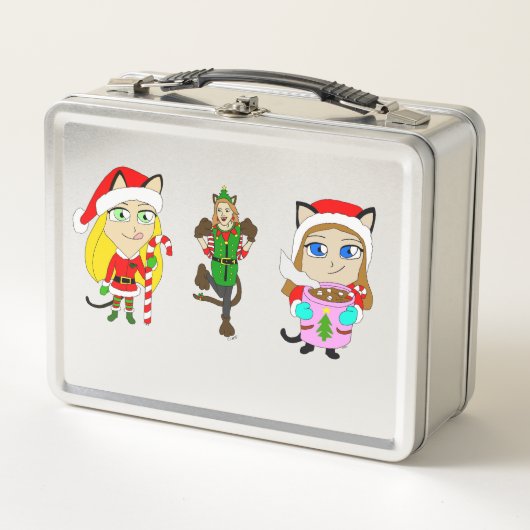 Lunch Box Catgirls de Noël (Devant)