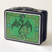 Lunch Box Celtique irlandais de dragon vert (Devant)