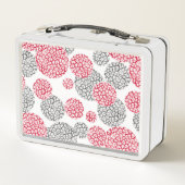 Lunch Box Cercles avec imprimé léopard gris et rouge (Dos)