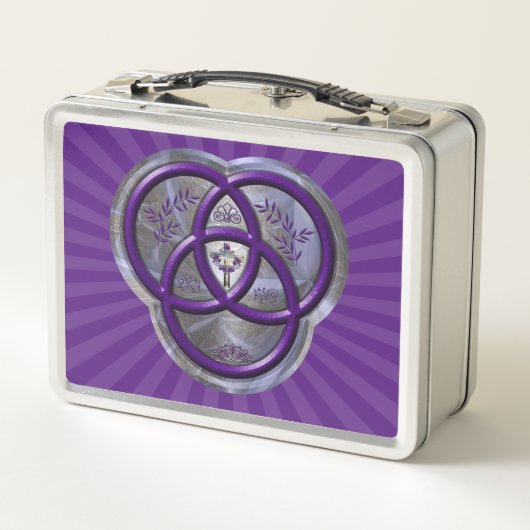 Lunch Box Cercles de la Trinité chrétienne avec croix (Dos)