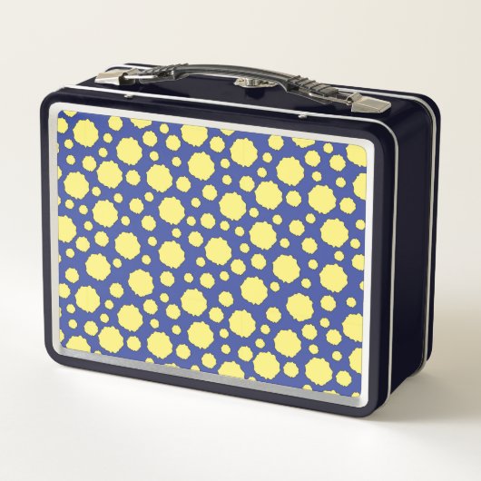 Lunch Box Cercles jaunes funky géométriques (Dos)