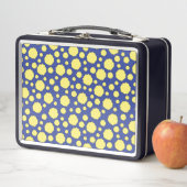 Lunch Box Cercles jaunes funky géométriques (En situation)