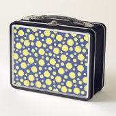 Lunch Box Cercles jaunes funky géométriques (Devant)