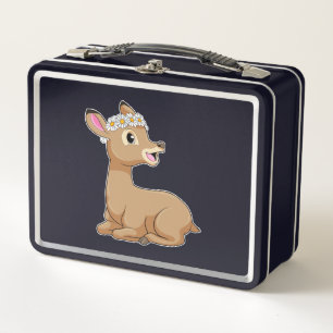 Lunch Box Cerf avec Fleur marguerite