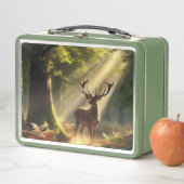 Lunch Box Cerf dans la forêt matinale (En situation)