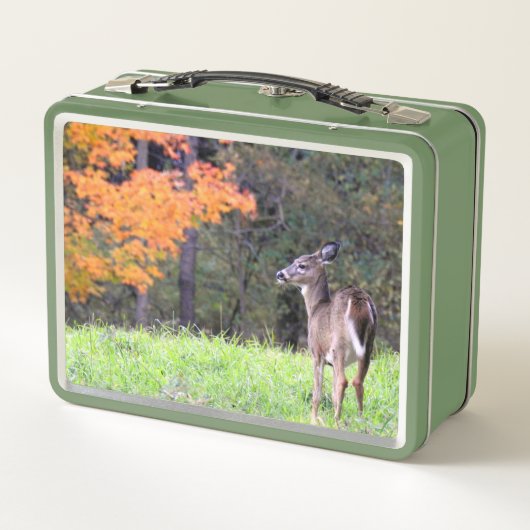 Lunch Box Cerf dans le champ d'automne (Dos)