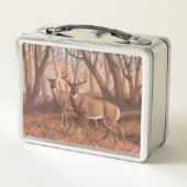 Lunch Box Cerf De Virginie Dans La Forêt Style Rétro Nature (Dos)
