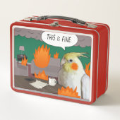 Lunch Box C'Est Beau Mème Drôle Cockatiel Maison Chaotique (Devant)