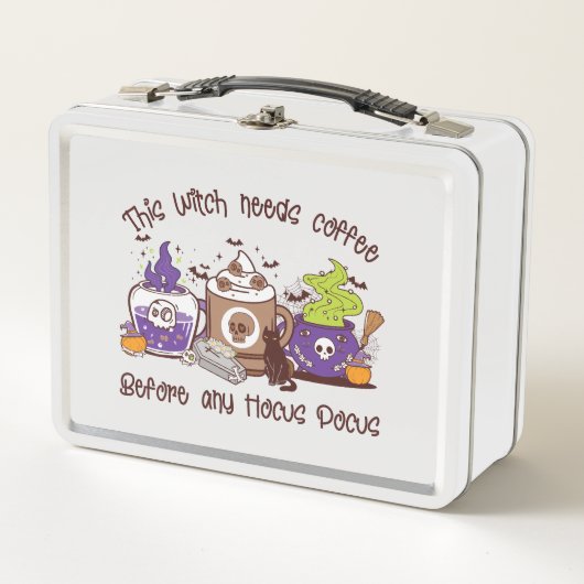 Lunch Box Cette sorcière a besoin de café (Devant)