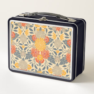 Lunch Box Chaleureux Jaune, Orange & Bleu Floral