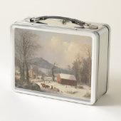 Lunch Box Chambre rouge d'école (scène de pays) 1858 (Dos)