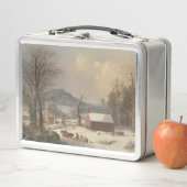 Lunch Box Chambre rouge d'école (scène de pays) 1858 (En situation)