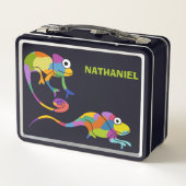 Lunch Box Chameleons Carton mignon Couleurs vives Personnali (Dos)