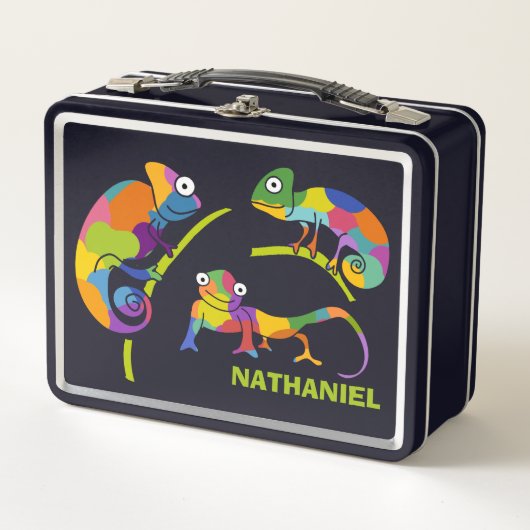 Lunch Box Chameleons Carton mignon Couleurs vives Personnali (Devant)