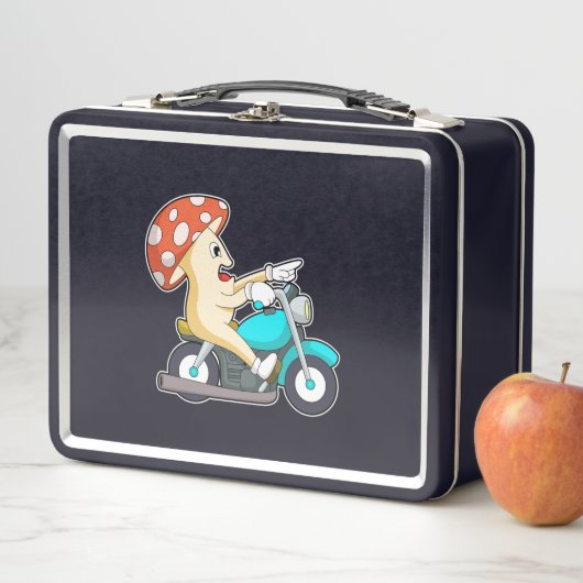 Lunch Box Champignons en moto avec moto (En situation)