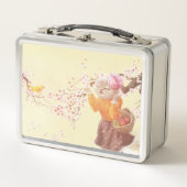 Lunch Box Chanter Chat avec panier à fleurs (Devant)