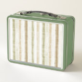 Lunch Box Chapeau de poulet à rayures jaune vert blanc (Dos)