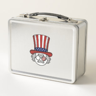 Lunch Box Chapeau haut de forme à l'envers patriotique visag