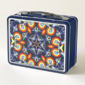Lunch Box Charbon Kaleidoscope Boîtier métallique (Dos)