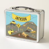 Lunch Box Chariots de construction Site Theme School (Dos)