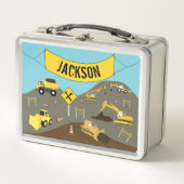 Lunch Box Chariots de construction Site Theme School (Devant)