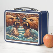Lunch Box Chasse à l'ours en feu dans les rapides de précipi (En situation)