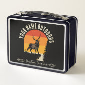 Lunch Box Chasse AJOUTER LE NOM À L'Extérieur Deer Elk Wilde (Dos)